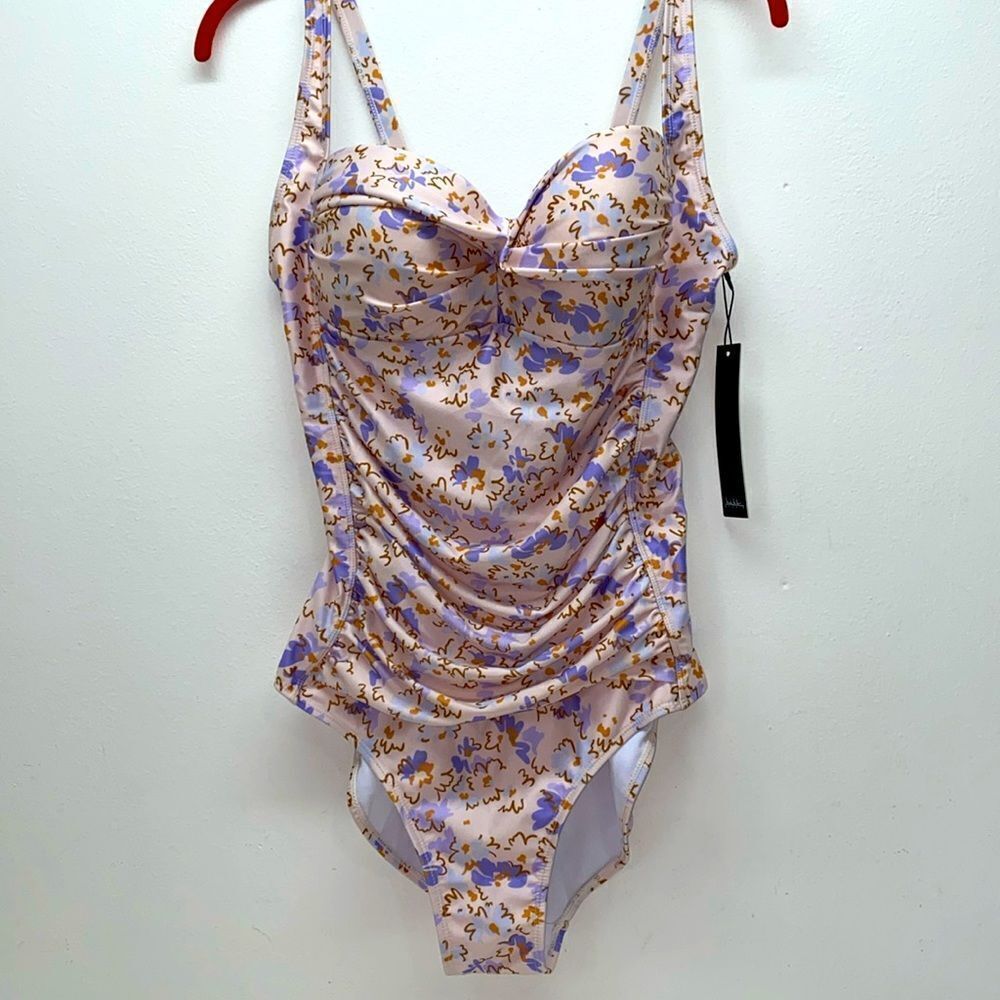 🔥 Nicole miller swimsuit one piece sz M New
